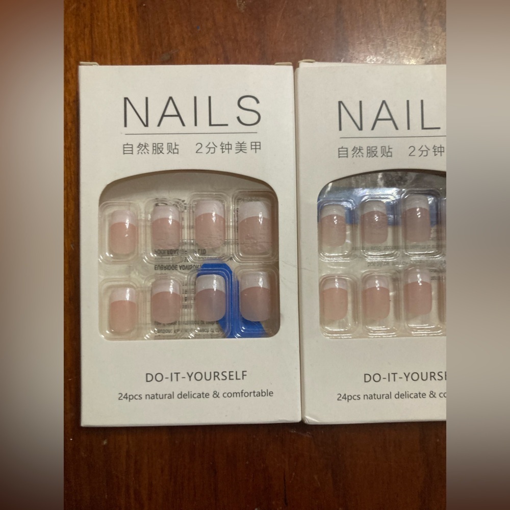 4/$25 DIY French manicure nails. All you need is nail glue & you are ready to go - Picture 3 of 3